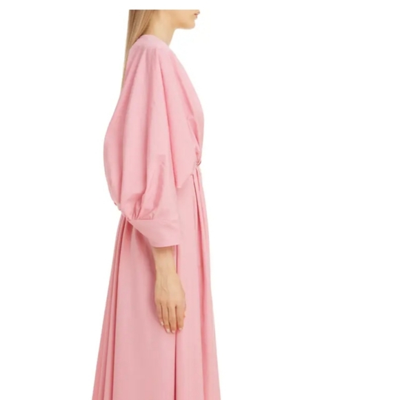 Roksanda gather cape poplin midi dress - Picture 4 of 14